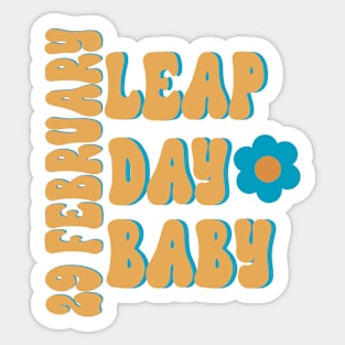 Leap Day Baby Retro Sticker